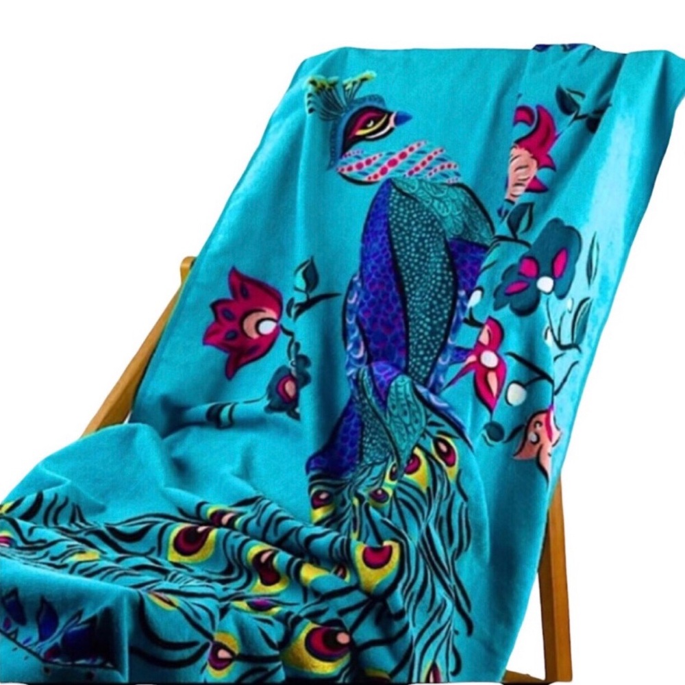 Better Homes & Garden Peacock Design Oversized Beach Towel